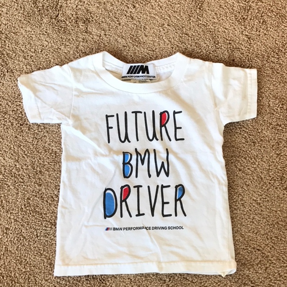 FUTURE BMW DRIVER Tee. Size 2 years